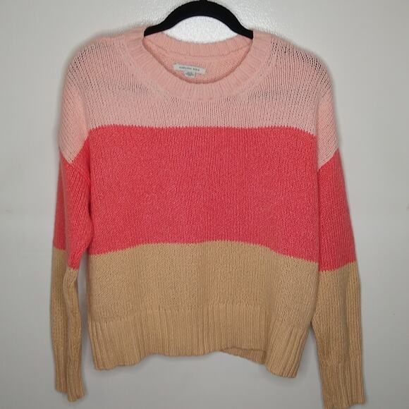 American Eagle Women's Size Small color block sweater. Warm and cozy. - Picture 1 of 7